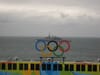 Ship with Olympic rings